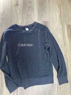 Calvin Klein Dark Gray Logo Crewneck Sweatshirt